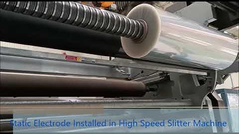 Static Eliminator and Static Electrode working on high speed plastic slitting machine - TTE