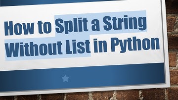 How to Split a String Without List in Python