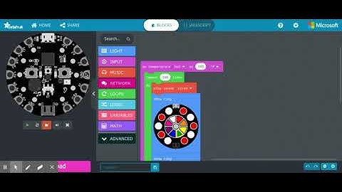 Adafruit Circuit Playground Express - Blocks / Javascript editor