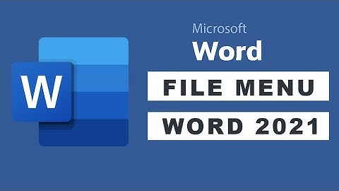 Ms Word 2021 File Menu | Ms Office 2021 | IT Park Online | Pashto