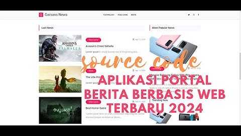 Source Code Aplikasi Portal Berita Berbasis Web Terbaru 2024