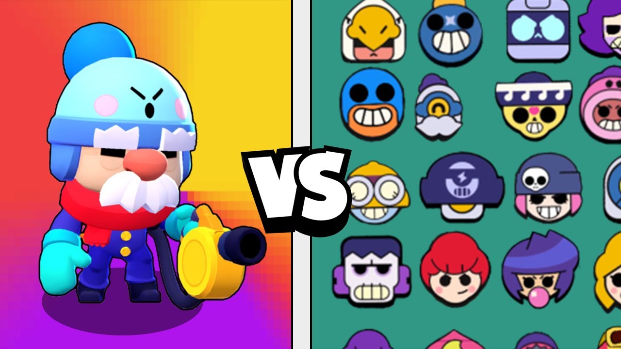 X1 Novo Brawler Gale Vs Todos Os Bralwer Brawl Stars Youtube - novo brawler brawl star