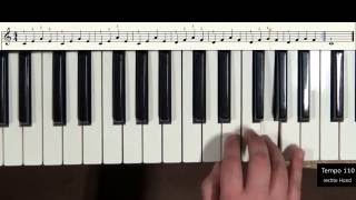 Video thumbnail of "Klavierspielen lernen Lektion 9, Tutorial in deutsch für Einsteiger, Klavier selber lernen"