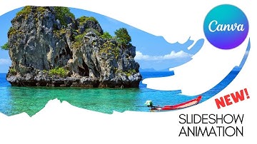 ✨ Brush Stroke Reveal Slideshow NEW Animation Effect | Canva Tutorial