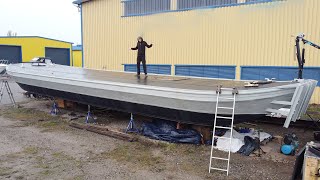 My HUGE Barge BOAT is ALMOST READY to go into the Water