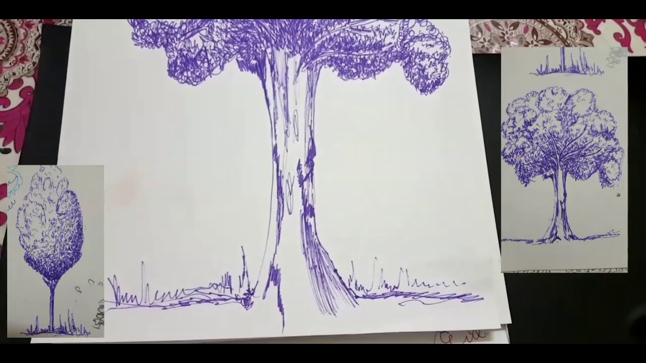 How to draw a Neem tree YouTube
