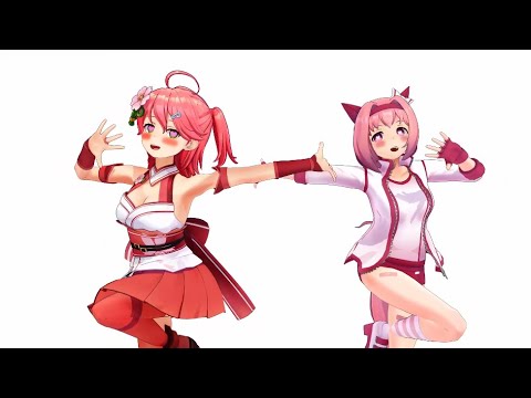 【MMD】さくらみことハルウララ でメス顔 うまぴょい伝説