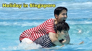 BTS play water games in Singapore 🏊‍♀️💦 // Hindi dubbing