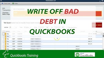 How to wrtie off bad debt in QuickBooks