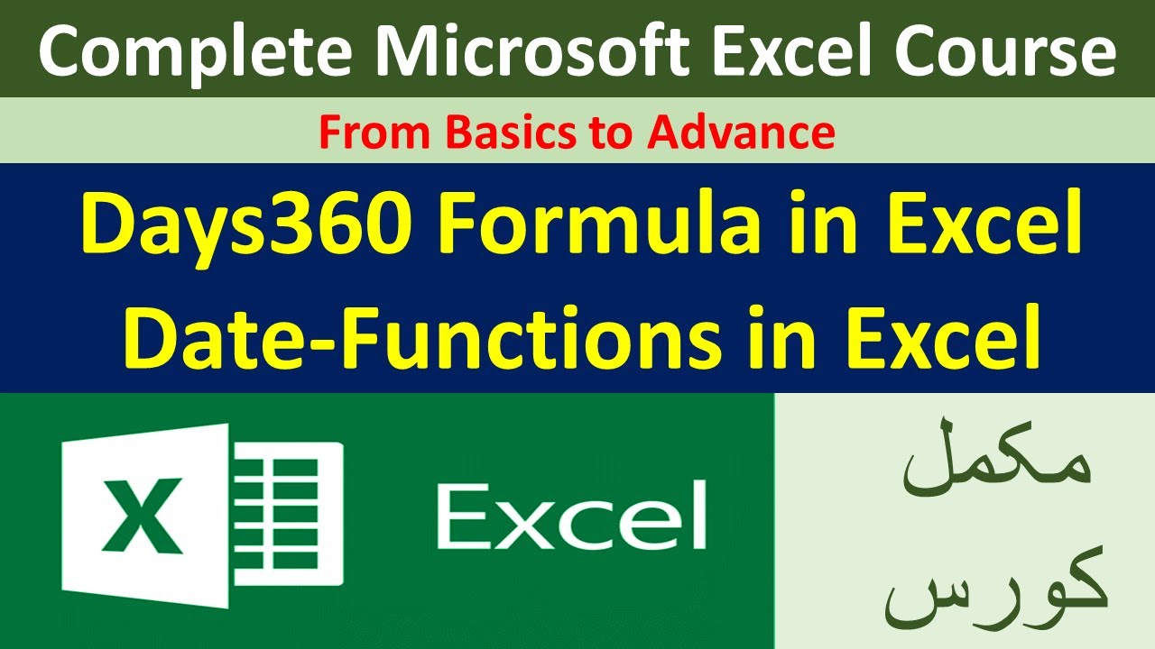 Days360 Function in Excel | Find CheckOut , CheckIn in Excel | Complete ...