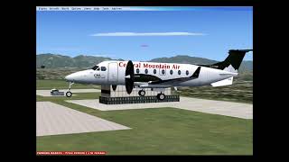 FSX: Central Mountain Air Beech 1900D Landing At Vancouver