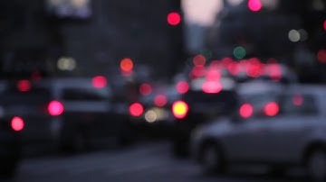 Traffic Night Lights Background Bokeh Blur City