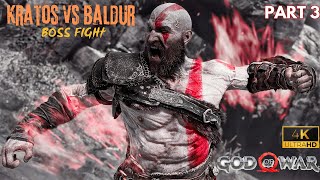 Kratos vs Baldur Boss fight - God of War (4k) in 2024 - Gameplay walkthrough