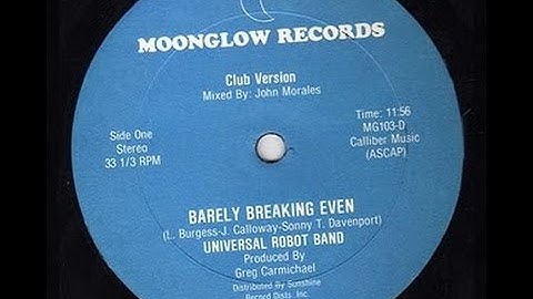 UNIVERSAL ROBOT BAND."Barely Breaking Even". 1982. 12" Mix.