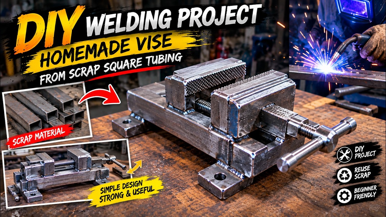 I Made a Simple Welding Vise from Scrap Metal | DIY Welding Project ...