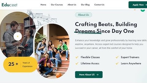 Online Schooling E - Learning Website Source Code in description | HTML, CSS, JS