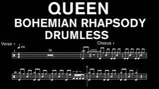 Download lagu Queen - Bohemian Rhapsody - Drumless (with scrolling drum score)