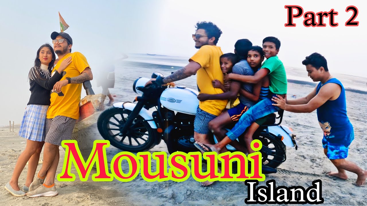 বাজিতে হেরে গিয়ে বাচ্চাদের বাইক চড়াতে হলো😳 || lovesin vlog || MOUSUNI ISLAND