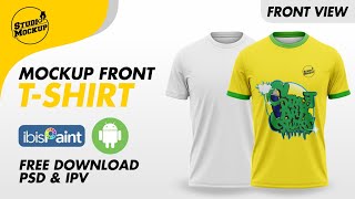 Mockup T-Shirt | Ibis Paint Apk Android | free download PSD & IPV file | Front View screenshot 5