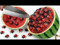 Stop motion cooking make beetle mukbang salad from watermelon asmr  cooking funnys