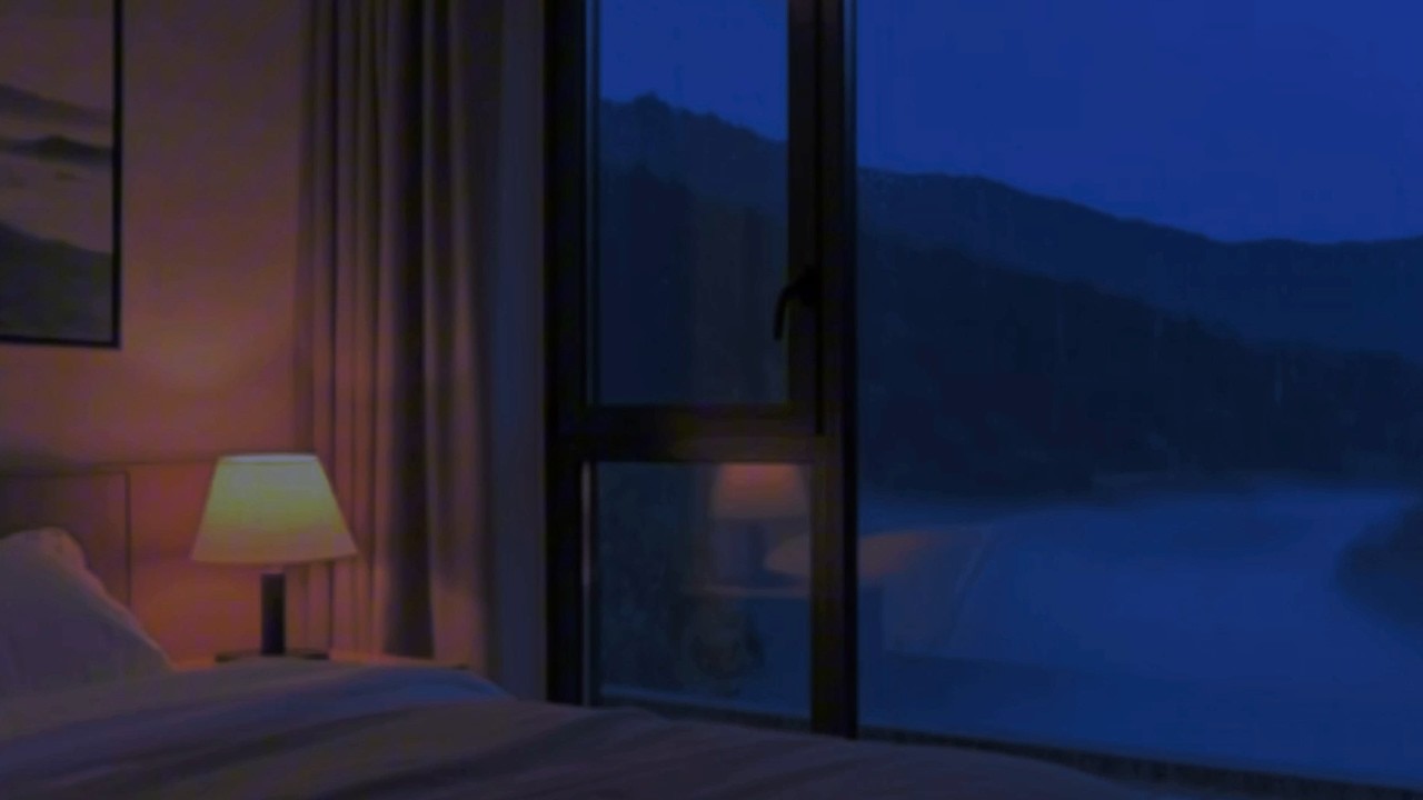 Soothing Rain Over Lake & Mountains 🌧️🏔️ | Deep Sleep • Cozy Night Ambience • 8 Hours