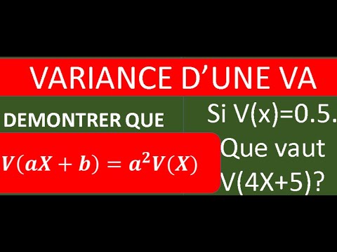 Variance d'une variable aléatoire exercice corrigé - YouTube