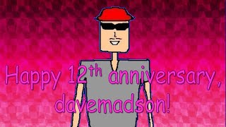 Happy 12th anniversary, davemadson! @MissMadson