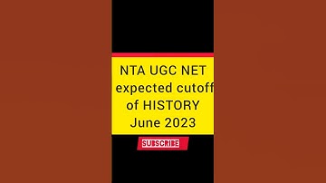 ugc net history june 2023 expected cut off || ugc net history june 2023history expected cutoff marks