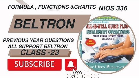 Beltron Live Classes/Formula Function & Chart/NIOS 336/Beltron Previous Year Questions Answers