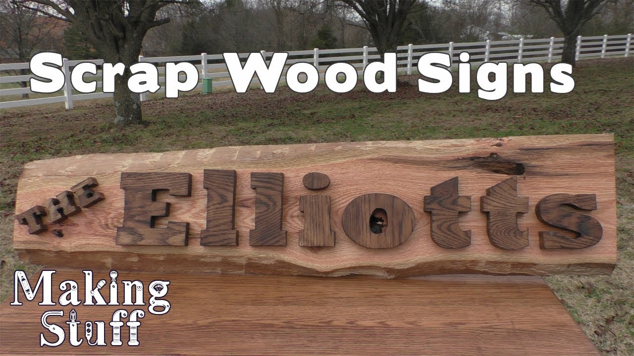 Scrap Wood Projects 3 Band Saw Letter Signs YouTube