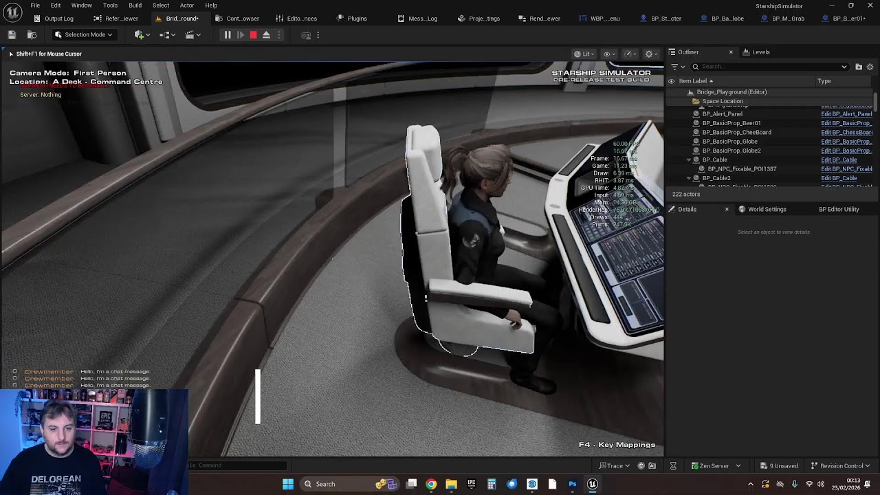 Starship Simulator -  Random Sunday! - Radial Menu & New Chat System