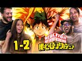 DEKU&#39;S STORY BEGINS! | My Hero Academia 1x1 &amp; 1x2 First Time Reaction