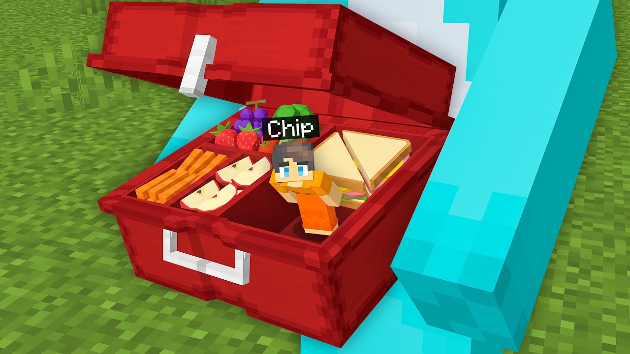 Living Inside of My Friend’s SCHOOL LUNCH in Minecraft