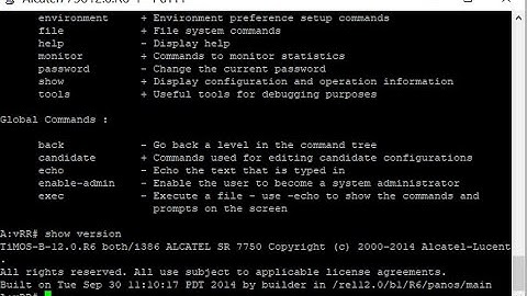 Nokia 7750 Sr - version check