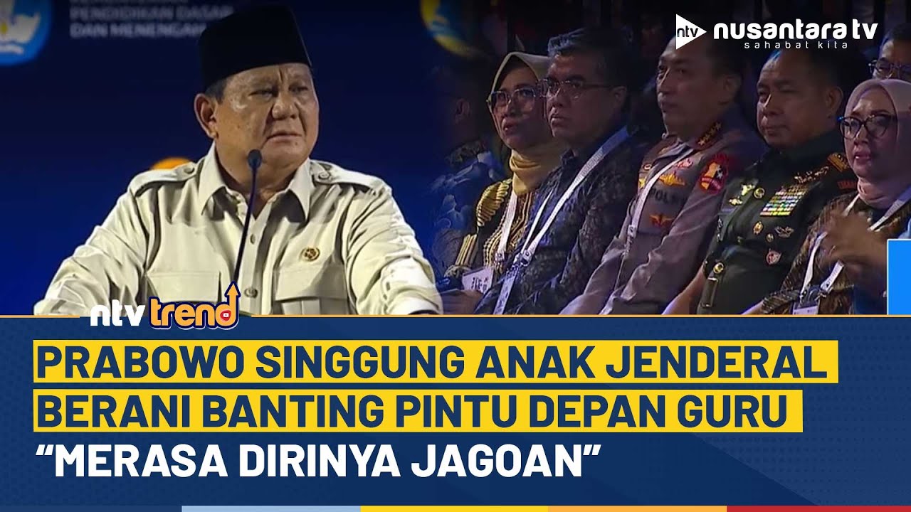 Sikap Arogan Disorot, Presiden Prabowo Soroti Anak Jenderal Berani Banting Pintu di Depan Guru | NTV