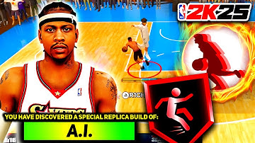 This 6’ ALLEN IVERSON BUILD + 99 DRIVING LAYUP + 99 BALL HANDLE + 99 STEAL is A MENACE on NBA 2K25!