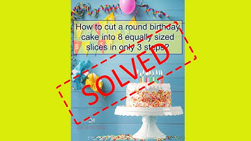 Solution for "How to cut a round birthday cake into 8 equally sized slices in only 3 steps?" puzzle.
