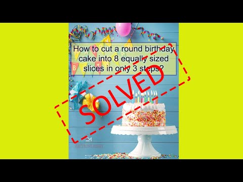 वीडियो: केक को 8 टुकड़ों में कैसे काटें