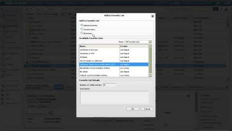 How to Add or Remove Entries from a Favorite List in Maximizer CRM