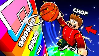 ROBLOX CHOP SET NEW RECORD IN SPACE IN DUNK SIMULATOR