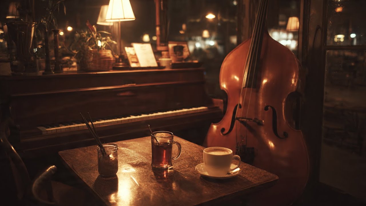 ☕Warm Relaxing Jazz Music with Cozy Coffee Shop for Working, Studying, Sleeping