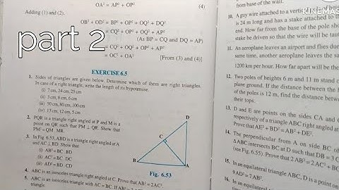 Exercise 6.5 part 2 Triangles class 10th maths ncert solutions hindi 