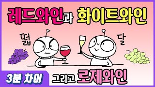 [3분차이] 레드와인과 화이트와인, 그리고 로제와인, 어떤 차이가 있을까?