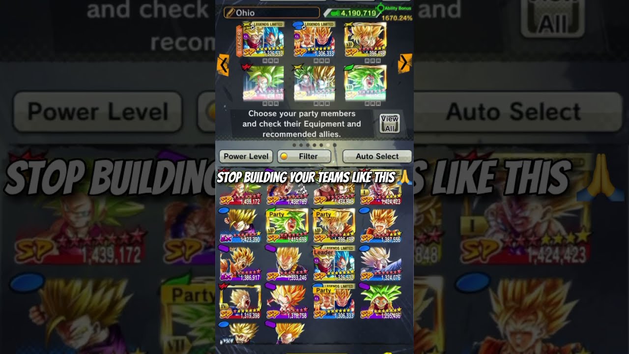 Stop Building Your Teams Dragon Ball Legends Dragonballlegends Dblegends Dbl Dbs Dbz Goku