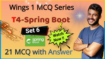 Wings1 Spring Boot MCQ Series Part 6| T4 Soring boot mcq series #tcs #wings1 #T4 #springboot  #mcq