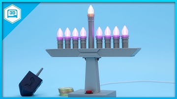 NeoPixel Menorah #3DPrinting #Hanukkah #adafruit