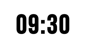 9 Minute 30 Second Timer Without Music, Simple Countdown With Alarm At The End