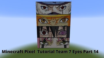 Minecraft Pixel Art Tutorial Team 7 Eyes Sakura, Sasuke, Naruto, Kakashi Part 14