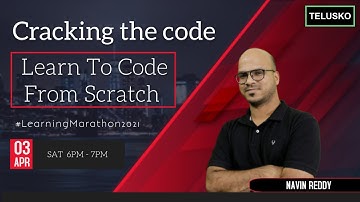 Cracking the code - learn to code from scratch #LearningMarathon2021