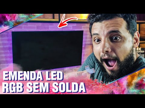 COMO INSTALAR FITA LED RGB SEM SOLDA ATRÁS DA TV - NÃO DESGRUDA!